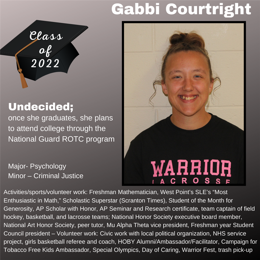 Top 25 Grad, Gabbi Courtright